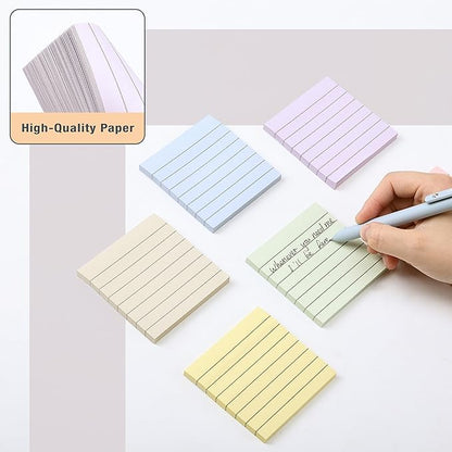 Mr. Pen- Lined Sticky Notes 3x3, 12 Pads, 720 Sheets in Total, Morandi Colors, Sticky Notes with Lines, Sticky Note Pads, Sticky Pads, Sticky Notes Lined, Colorful Sticky Notes, Mr Pen Sticky Notes