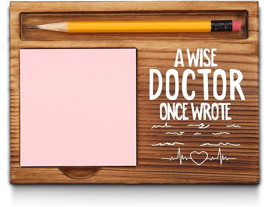 Doctor Sticky Note Holder, Funny Doctor Gifts for Men, Women, Cute Male Doctor Thank You Appreciation Gifts, Doctor Office Desk Self-Stick Note Pad Holders GSH400