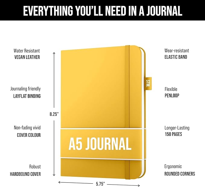 Scribbles That Matter A5 Bullet Dotted Journal Notebook | Vegan Hard Cover, 120gsm bleedproof thick paper, 150 pages, 5.75 x 8.5in, 2 bookmarks, tab stickers, penloop | For Work | Lavender