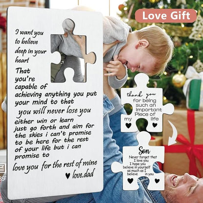 llxxeyopqdxz Wallet Card Insert for Son from Dad, Inspirational Gift for Son from Dad, College Graduation Gifts for Son, Happy Birthday Son Card from Dad, Cute Wallet Card Gift for Son,(46)