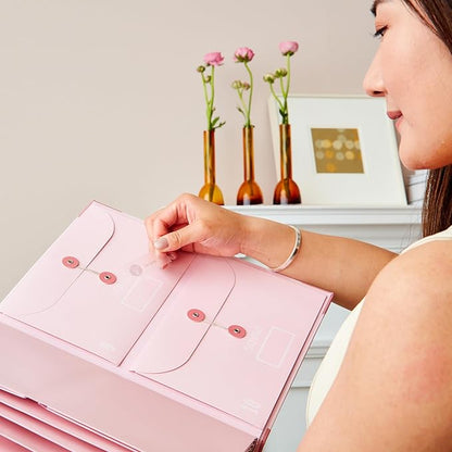 Savor | 2025 Updated Edition The Folio™ Document Organizer|Custom Dyed Cloth Bound Expanding File Folder for Important Papers, Emergency Binder,Birth Certificates,Social Security Cards, and Passports