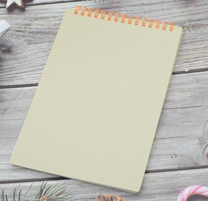 Yansanido Top Bound Spiral Notebook, 4 Pcs 4 Color A5 Size Thick Plastic Hardcover 7mm College Ruled Paper 80 Sheets (160 Pages) Journal for School and Office Supplies (4 Pcs A5)