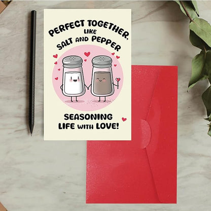 Cheerin Anniversary Cards for Him and Her - Sweet Romantic Greeting Card with Envelope - Birthday Cards for Husband Wife Girlfriend or Boyfriend