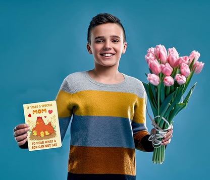 FaCraft Funny Mothers Day Card for Mom Thank You Gift Cards with Envelope, for Mother from Son Daughter Kids