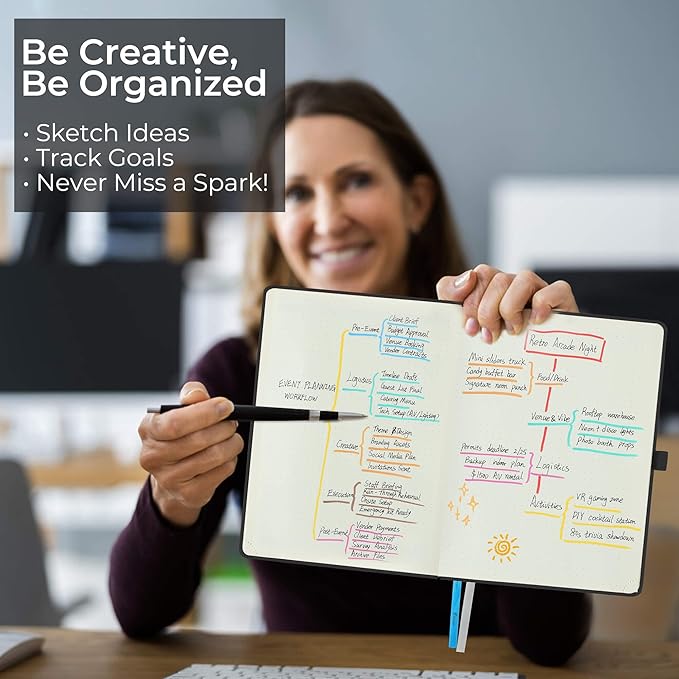 Weekly Monthly 2026 Planner (Jan.26-Dec.26),8.5"x6.5",12 Months Agenda Plan with Month Tabs & Pocket,Expenses/Note Pages, Appointment Book Calendar with Hardcover Vegan Leather Cover,Black