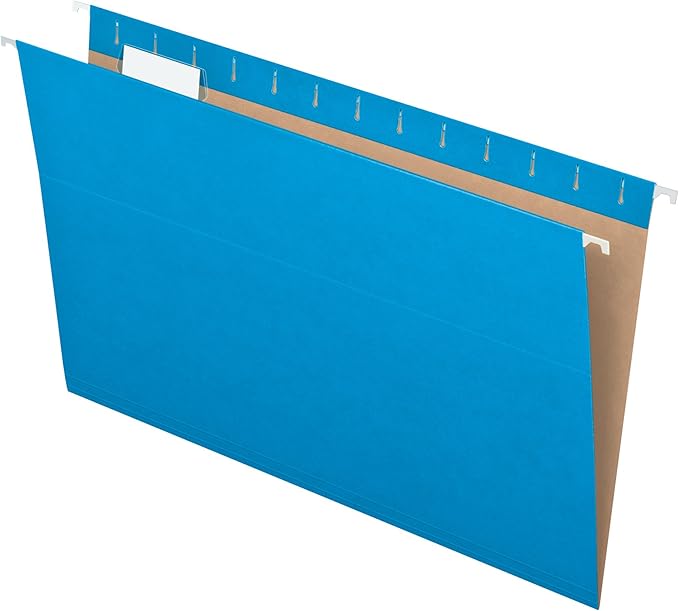 Pendaflex Recycled Hanging Folders, Legal Size, Blue, 1/5 Cut, 25/BX (81623)