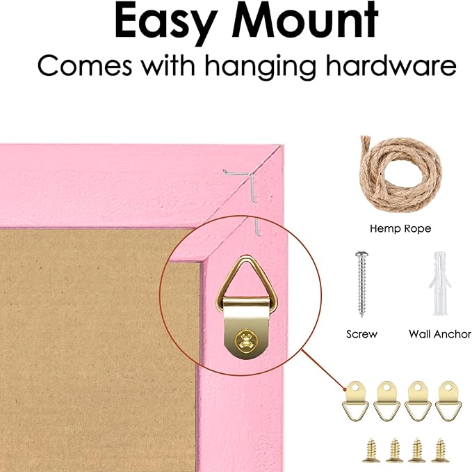 Dry Erase White Board Weekly Calendar Board, Magnetic Whiteboard for Wall,10.5“x14.5 Solid Wood Pink Framed Message Board, Planner Board for Office, Home, School(Weekly-BB-PK-2737)