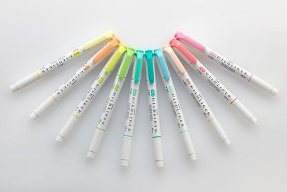 Zebra Pen Mildliner Double-Ended Highlighter Set, Broad and Fine Point Tips, Ideal for Bible Highlighting, No Bleed, Assorted Tropical Bisque Ink Colors, 10-Pack (78301)