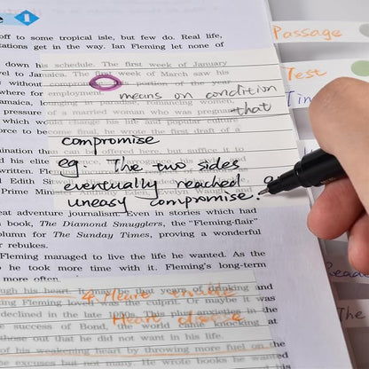 BAYTORY 700 Sheets Transparent Sticky Notes with Lined, Clear Waterproof 3 x 3 inch See Through Memo Pad, Self-Adhesive Translucent Writable Index Tabs for Annotating Books, Study Supplies