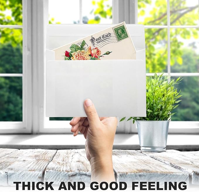 50 sets of A7 envelopes, 5x7 envelopes, 5x7 invitation envelopes, printable invitation envelopes, photos, postcards, greeting cards, Mail, Wedding self-sealing Envelopes (cream)