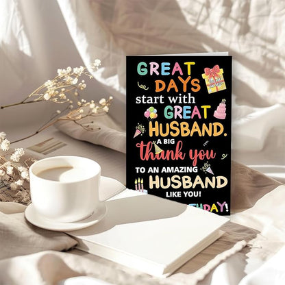 Funny Birthday Card Gift for Husband, Heartfelt Husband Birthday Card Gift From Wife, Happy Birthday Ideas for Husbands