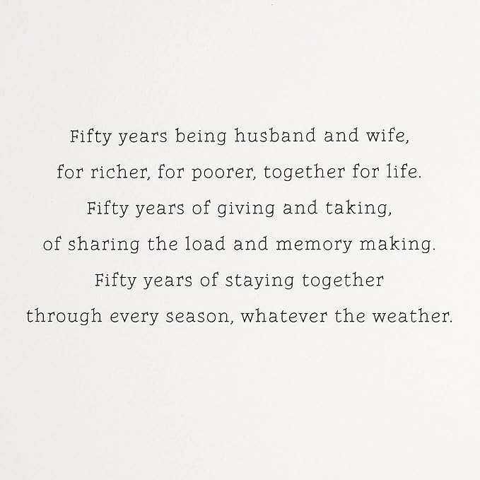 Hallmark 50th Anniversary Card (Golden Anniversary)