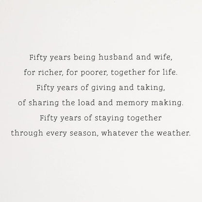 Hallmark 50th Anniversary Card (Golden Anniversary)