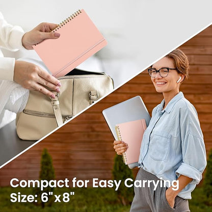 Taja Blank Spiral Journal Notebook for Women & Men, 140 Pages, Sketch Book, Plain Notebook for Drawing & Sketching, Journals for Creative Writing, A5(6"x8") - Pink