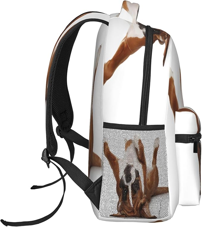 Boxer Dog Backpack Cut Dog Travel Laptop Backpacks Ruckasck Book Bags School Bag for Boys Girls Kids Childrens Teenager Men Women