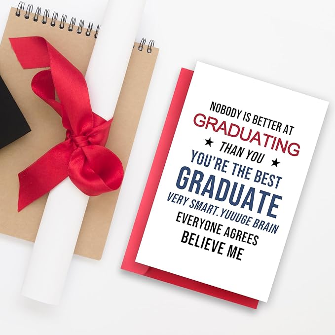 Funny Trump Graduation Gifts for Him Her, Graduation Card for Friends Women Men, Best Graduation Ever Gift Card