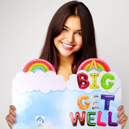 Iconikal Jumbo Greeting Card With Envelope, A Big Get Well, 11 x 14-Inch