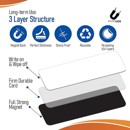 Dry Erase Magnetic Label White Colored 3 x 5 inch