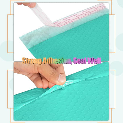 8.5 x 12 Inch Padded Envelope 30 Pack, Self-Seal Poly Bubble Mailers, Waterproof Shipping Bags for Small Business, Teal
