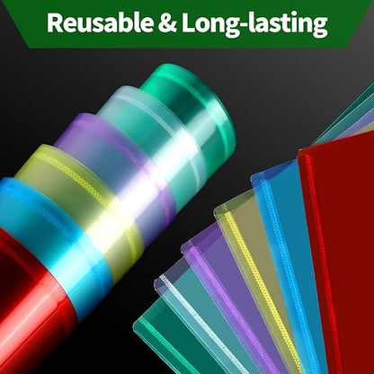 LEOBRO Plastic File Folders, 12 PCS Plastic Folders for Document, A4 Size Plastic Envelopes with Snap Closure, Clear File Folders Document Folders File Bags for School Office, Filling Product