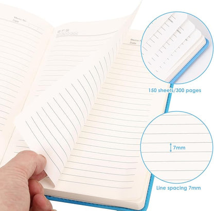 Lined Journal Notebook A5 Hardcover Paper Thick Leather Journals College Ruled Notebooks for Women Men 300 Pages 5.7 x 8.3 Inches Blue