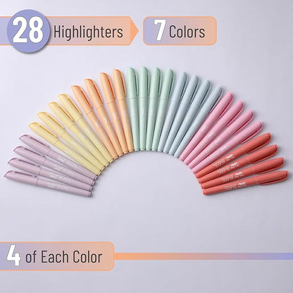 Mr. Pen Highlighters - 28 Pack Assorted Colors, Colored Highlighters Set