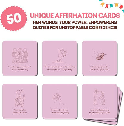 Taylor Gifts for Girls Birthday Gift | Affirmations - 50 PCS Taylor Cards | Taylor Themed Gifts, Taylor Gift Merch for Game Nights, Unique Gifts, Birthday Party Favors for Girls Women