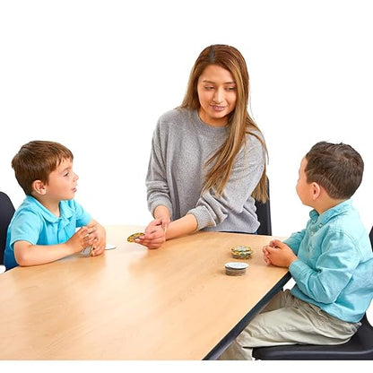 Really Good Stuff Morning Meeting Chips for Kids - Conversation Starters for PreK through Elementary Classrooms - Students Learn & Improve Communication, Listening, & Vocabulary Skills - Sturdy & Waterproof - Included: 40 Unique Meeting Chips, 6cm