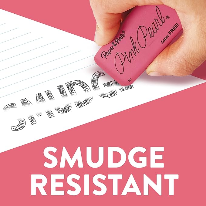 Paper Mate Pink Pearl Erasers, Large, Perfect for Students to Artists, Pack of 36 (432 Count Total)