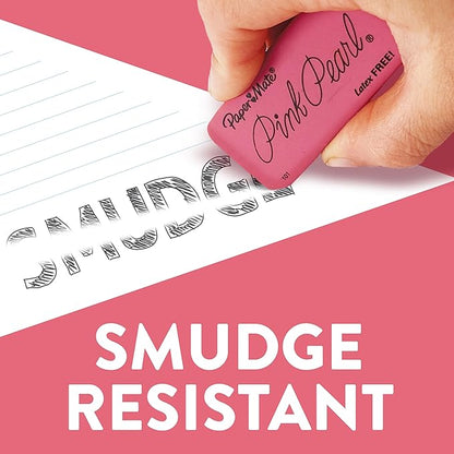 Paper Mate Pink Pearl Erasers, Large, Perfect for Students to Artists, Pack of 36 (432 Count Total)