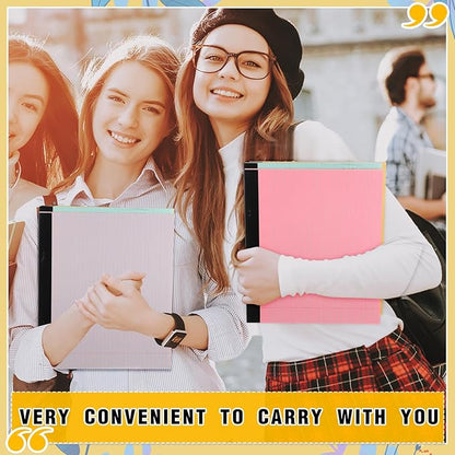 Lincia 12 Pcs 11" x 9.5" Legal Pads College Ruled Notepad Landscape Notebook Horizontal Lined Notebook 80 Gsm Assorted Colors Paper Pastel Writing Pads for School Office, 40 Sheet (Bright Color)