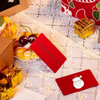 Thick Red Aluminum Metal Business Cards Anodized Aluminum 86 X 54 X 0.8mm 15 pcs Include Protector Sleeves(Frosted)