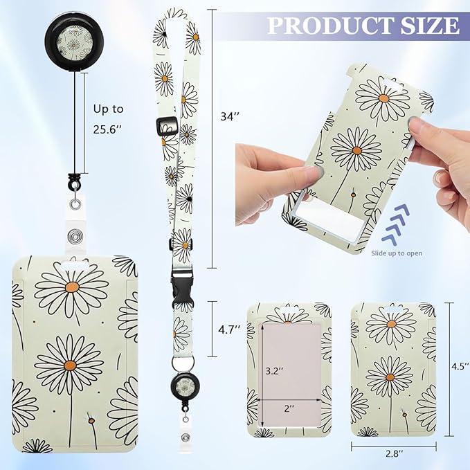 Inspirational Butterfly Lanyard with ID Badge Holder and Retractable Badge Reel, Adjustable Badge Lanyard for Teachers, Nurses, Students, and Office Staff