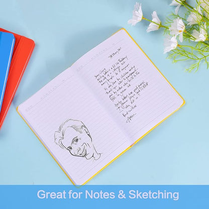 SUIN Hardcover-Journal-Notebooks, 6 Packs A5 Lined Journals Notebook for Writing 200 Pages, 8.2 x 5.5 inch, 6 Colors Classic Ruled Notebooks for Work/Travel/College