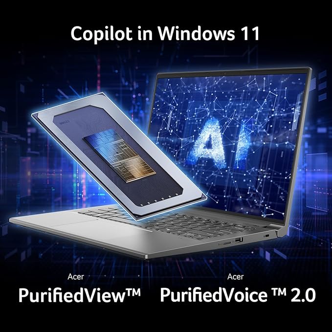 Acer Swift X 14 Laptop | 14.5" OLED 2880 x 1800 120Hz Calman Verified | Unlock AI Experiences | Intel Core Ultra 7 Processor 155H | NVIDIA GeForce RTX 4060 | 16GB LPDDR5X | 1TB SSD | SFX14-72G-77NJ