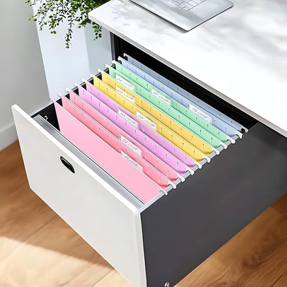 SUNEE 25 Pack Hanging File Folders, Bright Folders, Hanging File Folders Letter Size with 1/5-cut Tabs, Stay Organized for Your Home and Office Bulk File and Documents