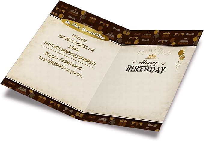Prime Greetings Birthday Card Brother, Made in America, Eco-Friendly, Thick Card Stock with Premium Envelope 5in x 7.75in, Packaged in Protective Mailer