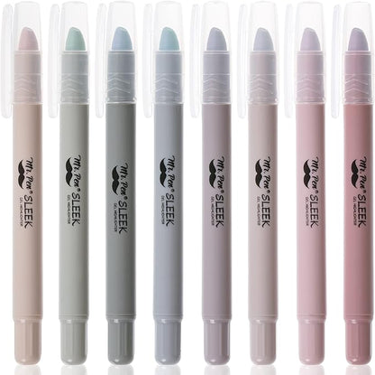 Mr. Pen Gel Highlighters - 8 Pack Dusty Colors, No Bleed Bible Highlighters, Assorted Color Gel Highlighters, Quick Dry Bible Markers