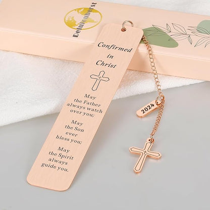 2024 Confirmation Gifts for Teen Girls,Catholic Confirmation Gifts,Bible Verse Bookmarks for Women,Book Marks for Reading Women,Baptism Gifts for Women,Pink Christmas Gifts for Kids Girls