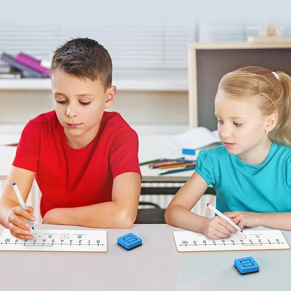 2 Pack Dry Erase Number Line Board 4”x12” Inch Lapboard Double Sided White Board Featuring 0-10 Number Line On One Side 0-20 On The Other for Students Desk