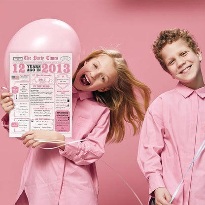 12 Year Old Girl Birthday Gifts，12th Birthday Decorations for Girls，12th Bday Card，12 Year Old Bday Decorations for Daughter Granddaughter Niece