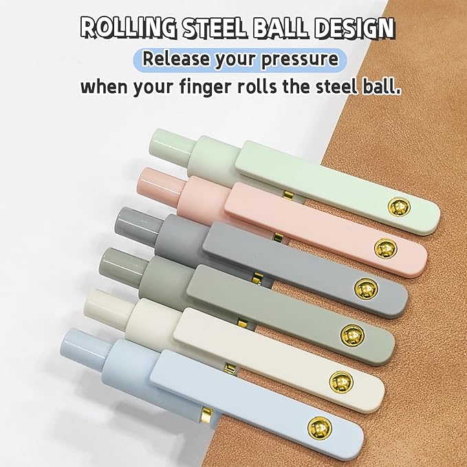 UIXJODO 6 Pcs Gel Pens 0.5mm Quick Dry Black Ink Pens Fine Point Smooth Writing Pens, Cute Office and School Supplies Gifts for Women Teacher Students (6 Pcs Morandi Gold)