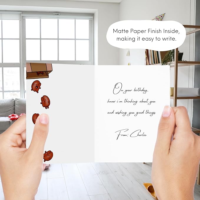 Coffee Funny Anniversary Card, Birthday Card for Him Her/Husband Boyfriend/Girlfriend Wife/Sarcastic Greeting Card (Favorite Human Bean)