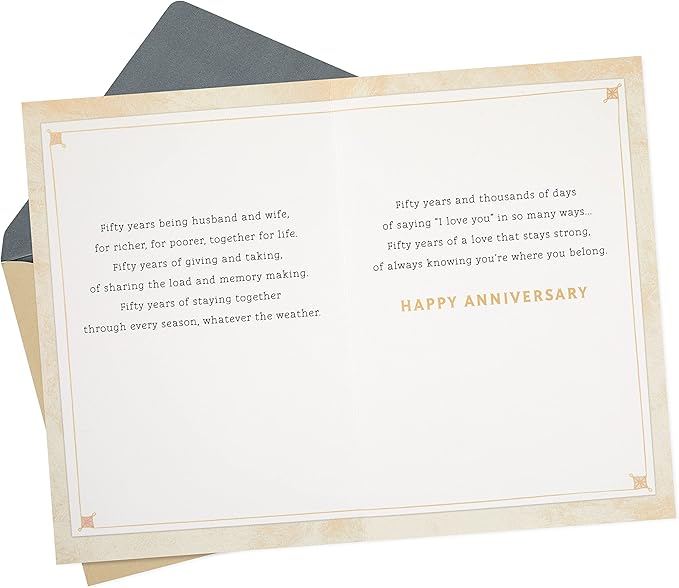 Hallmark 50th Anniversary Card (Golden Anniversary)