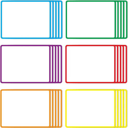 Dry Erase Magnetic Labels 30 Pcs - 4.2x3.2 inches, Best for Classroom, Home, Kitchen, Office & Craft – Reusable Magnetic Dry Erase Labels with Strong Adhesion in 6 Colors