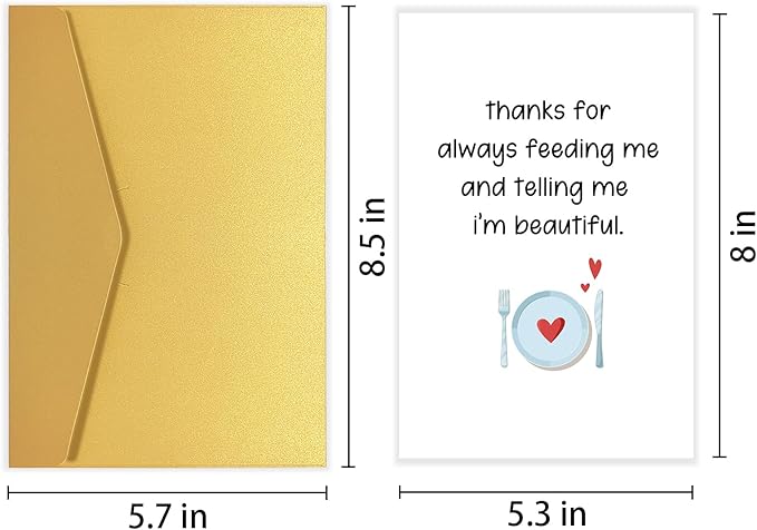 Funny Valentines Day Card for Him, Humor Valentines Day Card Gift for Boyfriend, Anniversary Card from Wife, Thanks for Always Feeding Me And Telling Me I’m Beautiful