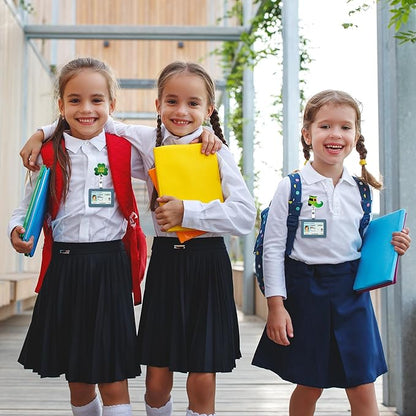 NACHLYNN 8 Pcs St. Patrick's Day Acrylic Retractable Badge Reels Cute Felt Nurse Badge Reel Holders Name ID Accessories with Retractable Cord for Teacher Student Nurses Gifts