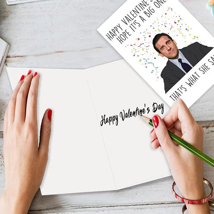 Huameigf Sweet The Office Michael Scott Themed Valentine's Day Card for TV Show Fans, Friends
