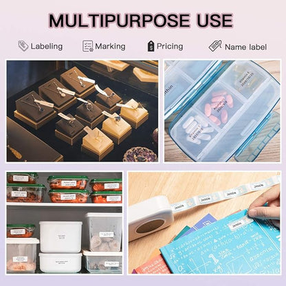 Phomemo Labels-D30 Adhesive Thermal White Label Paper 1/2" X 1 1/2" (12mm X 40mm) 160 Labels/Roll, Black on White, 3 Roll, for Home,Kitchen,School,Office,Gift,Organization