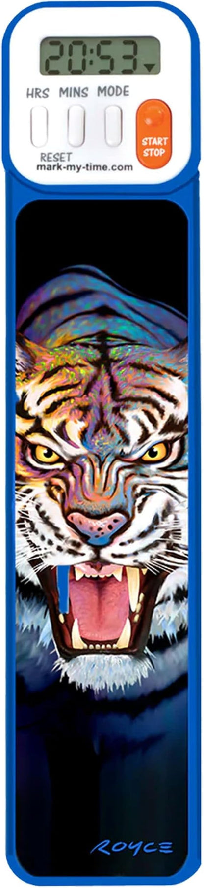 Mark-My-Time - Digital Bookmark - Mark My Time Reading Timer and Bookmark for Kids, Cool Bookmarks and Reading Incentives, Christmas Gift & Stocking Stuffer for Book Lovers - 3D Tiger